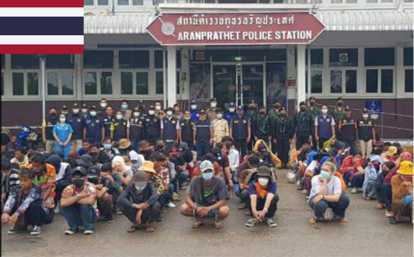 タイ警察、違法国境越えでカンボジア人出稼ぎ労働者123人を逮捕